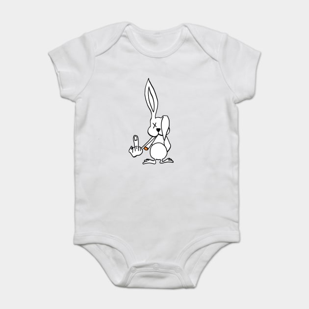 Attitude Bunny Baby Bodysuit by Bollocks